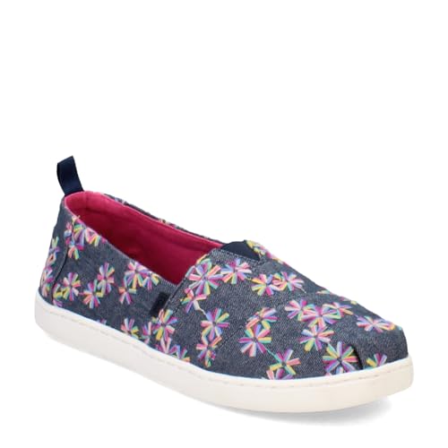 TOMS Classic Alpargata Flacher Slipper, Navy Embroidered Floral, 36 EU von TOMS