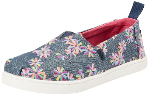 TOMS Mädchen Classic Alpargata Flacher Slipper, Navy Embroidered Floral, 37 EU von TOMS