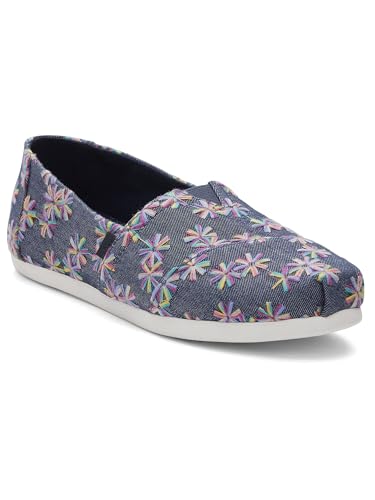 TOMS Damen Alpargata CloudBound Flacher Slipper, Navy Multi Embroidered Floral, 38 EU von TOMS