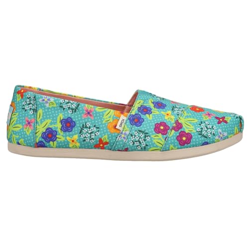 TOMS Damen Alpargata Flacher Slipper, Blau/Mehrfarbig, 38.5 EU von TOMS