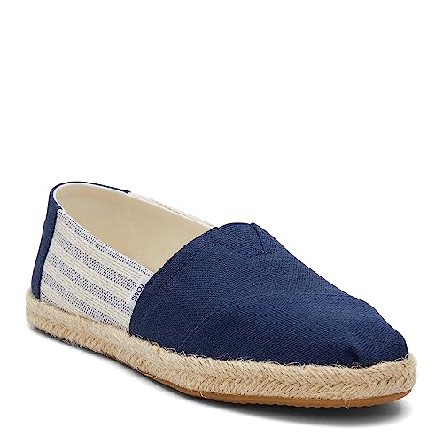 TOMS Damen Alpargata Rope Classic Flacher Slipper, Navy Stripes, 36 EU von TOMS