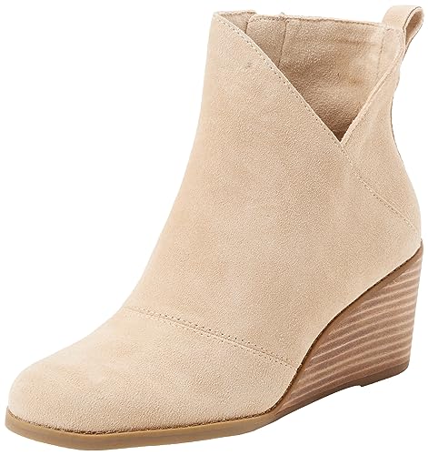 TOMS Damen Sutton Stiefelette, Wildleder, Hellbraun, 38.5 EU von TOMS