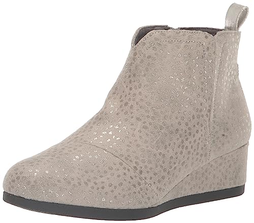 TOMS Mädchen Clare Mode Stiefel, Drizzle Grey Folie Mikrofaser Gepunktet, 38 EU von TOMS