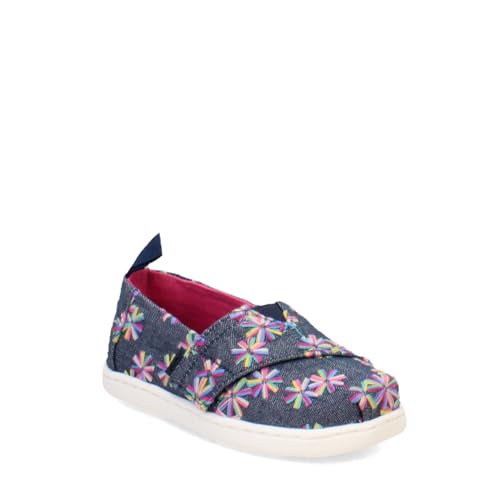 TOMS Mädchen Classic Alpargata Flacher Slipper, Navy Embroidered Flora, 24.5 EU von TOMS