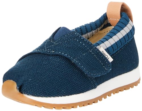 TOMS Tiny Girl's Alpargata Resident Sneaker, Majolica Blue Heritage Canvas, 5 UK von TOMS