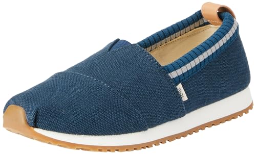 TOMS Youth Unisex Alpargata Resident Sneaker, Majolica Blue Heritage Canvas, 2.5 UK von TOMS