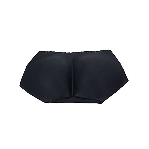 Tonsee Damen Padded Höschen Seamless Pushup Unterwäsche Briefs Push Up Popo Höschen Unterhose Slip (Schwarz, L) von Tonsee