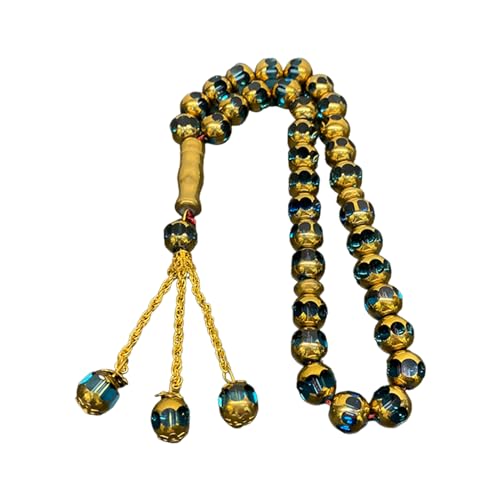 TONXX Rosenkranz-Armband mit 33 Perlen, Kristall-Gebetsperlen-Armband, dekoratives Quasten-Armband, islamischer religiöser Schmuck, Partygeschenk von TONXX