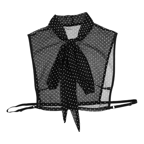 TOPPERFUN Abnehmbarer Spitzenkragen für Damen Schwarzer Chiffon Dickey Kragen Hemdkragen für Blusen und Kleider für Herbst und Winter Vielseitig und TOPPERFUN Abnehmbarer Spitzenkragen für Damen Schwarzer Chiffon Dickey Kragen Hemdkragen für Blusen und Kleider für Herbst und Winter Vielseitig und von TOPPERFUN