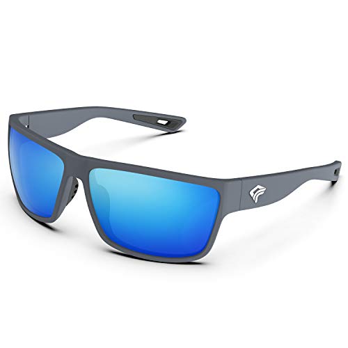 TOREGE Sport-Sonnenbrille, polarisiert, für Männer und Frauen, Radfahren, Laufen, Golf, Angeln, Sonnenbrille, Blau von TOREGE