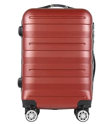 TOTIKI Koffer Aufgegebenes Hardside-Gepäck Mit 4 Spinnerrädern, Leichter Koffer Für Männer Und Frauen Rollkoffer (Color : Rood, Size : 20inch) von TOTIKI