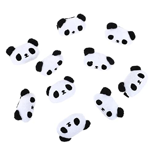 TOVINANNA 10 Stück Panda Haarnadel Cartoon Panda Haarspangen Plüsch Haarnadeln Entzückende Haarspangen Cartoon Kopfschmuck Tier Haarspangen Kinder Kopfschmuck Cartoon Haarnadeln von TOVINANNA