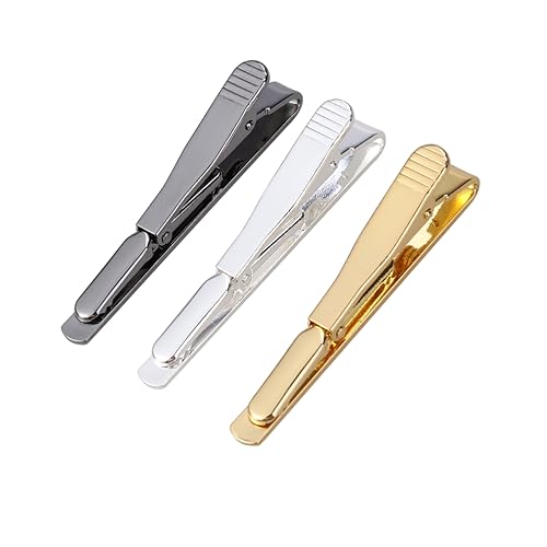 TOVINANNA 3Stücke Herren Krawattenclip Stilvolle Anstecknadel für Anzug Business Events Silber Gold Korrosionsbeständig Federbelastete Schnalle Perfektes TOVINANNA 3Stücke Herren Krawattenclip Stilvolle Anstecknadel für Anzug Business Events Silber Gold Korrosionsbeständig Federbelastete Schnalle Perfektes von TOVINANNA