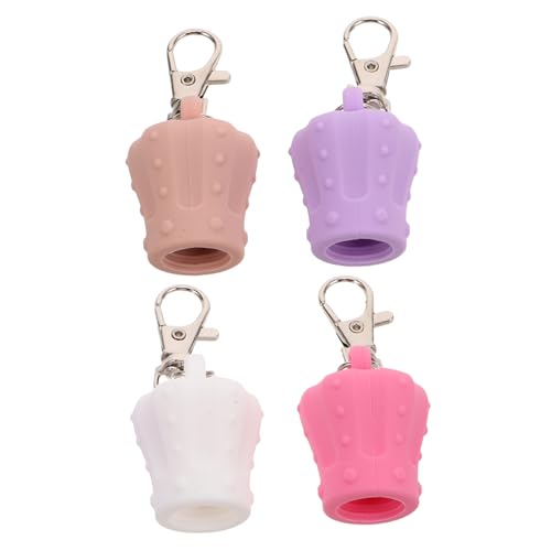 TOVINANNA 4 Stück Silikon-lipgloss-halter, Schlüsselanhänger, Wiederverwendbarer Lipgloss-ersatzdeckel, Tragbarer Lippenbalsam-kappen, Schlüsselanhänger Für Mädchen Und Frauen TOVINANNA 4 Stück Silikon-lipgloss-halter, Schlüsselanhänger, Wiederverwendbarer Lipgloss-ersatzdeckel, Tragbarer Lippenbalsam-kappen, Schlüsselanhänger Für Mädchen Und Frauen von TOVINANNA