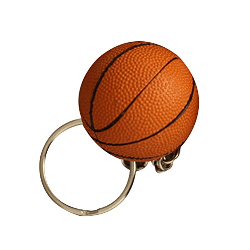 TOYMYTOY Basketball Keychain Schlüsselanhänger Basketball Fans Souvenir Geschenk Auto Tasche Anhänger 4 cm (Orange Raue Oberfläche) von TOYMYTOY
