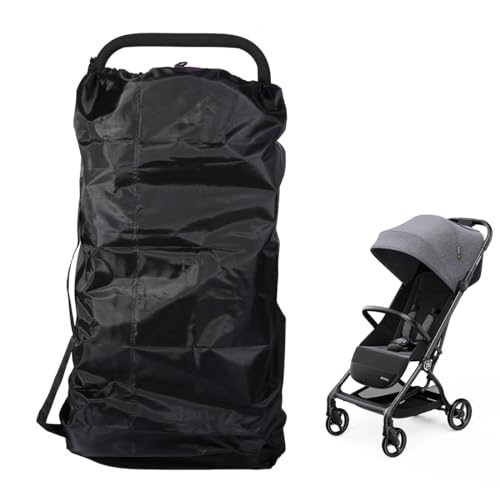 TQPUWT Transporttasche für Kinderwagen, Transporttasche, Buggy Tragetasche, Kindersitz Transporttasche, Robust, Wasserdicht, für Kinderwagen, Autokindersitze, Flugreisen, Aufbewahrung, Schwarz von TQPUWT