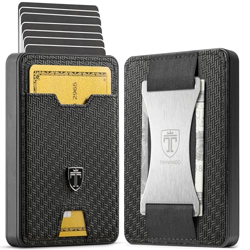 TRAVANDO Swype Slim Wallet für Herren, Metall, RFID-blockierend, Kartenetui, Schwarz und Metall, Swype Slim, Geldgurt TRAVANDO Swype Slim Wallet für Herren, Metall, RFID-blockierend, Kartenetui, Schwarz und Metall, Swype Slim, Geldgurt von TRAVANDO