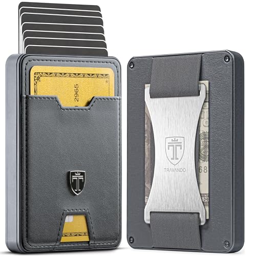 TRAVANDO Swype Slim Wallet für Herren, Metall, RFID-blockierend, Kartenetui, GRAU, Swype Slim, Geldgurt TRAVANDO Swype Slim Wallet für Herren, Metall, RFID-blockierend, Kartenetui, GRAU, Swype Slim, Geldgurt von TRAVANDO