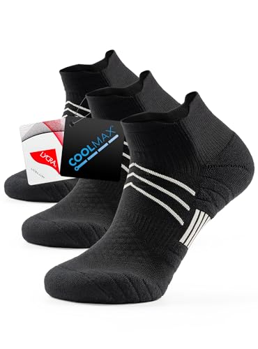 TRENDOUX Cushioned Sportsocken Herren Damen, 3 Paar Antiblasen Comfort Frottee Laufsocken, Multipack Fußgewölbeunterstützung Gepolsterte Socken Männer Frauen Wandern Radfahren Schwarz M 36-38 38-42 TRENDOUX Cushioned Sportsocken Herren Damen, 3 Paar Antiblasen Comfort Frottee Laufsocken, Multipack Fußgewölbeunterstützung Gepolsterte Socken Männer Frauen Wandern Radfahren Schwarz M 36-38 38-42 von TRENDOUX