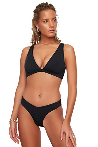 Trendyol Damen V Schneiden Sie Den Sechs Bikini Bottoms, Schwarz, 38 EU von TRENDYOL