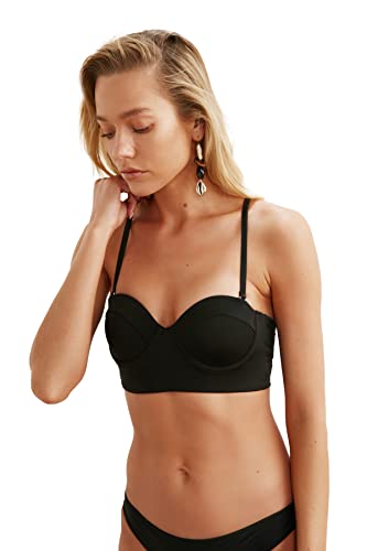 Trendyol Damen Fach Balenic Bikini-top Bikini Top, Schwarz, 34 EU von TRENDYOL