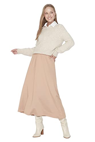 TRENDYOL Damen Trendyol Damen Maxirock A-linie A-linie Strickrock Rock, Braun, L EU TRENDYOL Damen Trendyol Damen Maxirock A-linie A-linie Strickrock Rock, Braun, L EU von TRENDYOL
