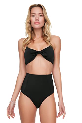 Trendyol Damen Detailed Bikini Top, Schwarz, 34 EU von TRENDYOL