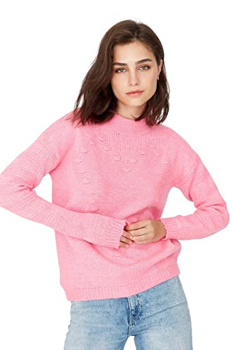 Trendyol Damen Twoaw23kz01141/Pembe Sweatshirt, Rose, S von TRENDYOL