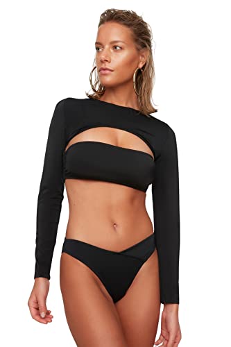 Trendyol Damen V Schneiden Sie Den Sechs Bikini Bottoms, Schwarz, 42 EU von TRENDYOL