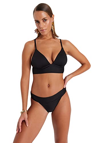 Trendyol Damen Women Waist Normal Trotter Classical Bikini Bottom Baby Badebekleidung, Black, 44 DE von TRENDYOL