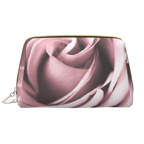 Kosmetiktasche für Damen, große Leder-Make-up-Tasche für Handtasche, Kosmetiktasche, tragbare Reise-Kulturbeutel, für Damen und Mädchen, niedlicher Aufbewahrungsbeutel, Rose Close Up, Einheitsgröße von TRESILA