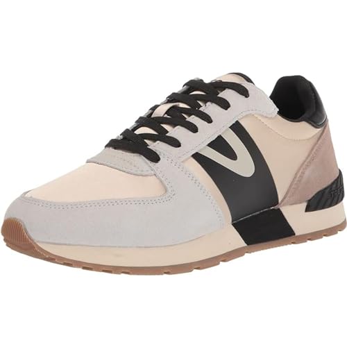 TRETORN Loyola Damen Sneaker zum Schnüren, Weiß/Taupe/Schwarz, 38.5 EU von Tretorn