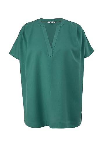 TRIANGLE Damen Bluse kurzarm, Blue Green, 50 EU von TRIANGLE