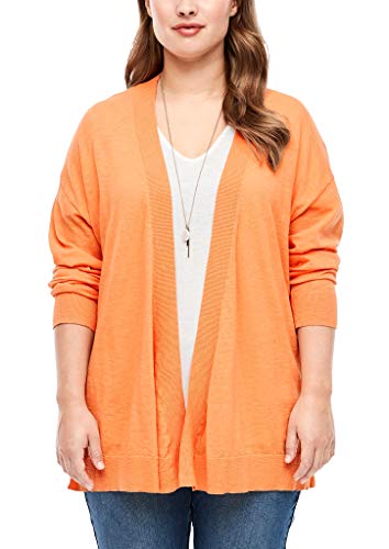 TRIANGLE Damen Open Front-Cardigan aus Feinstrick orange 48/50 von TRIANGLE