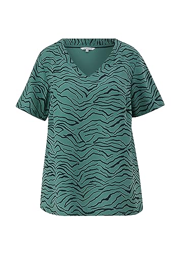 TRIANGLE Damen T-shirt T Shirt kurzarm, Blue Green, 48 EU von TRIANGLE