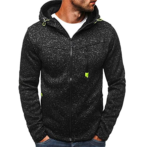 Meine bestellungen anzeigen Sweatjacke Herren Kapuzenjacke Hoodie Jacke mit Reißverschluss Einfarbig Sportjacke Kapuze Sweatshirt Kordelzug Herbst Winter Kapuzenpullover Leichte Mantel Männer von TRIGLICOLEUM