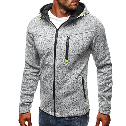 Meine bestellungen anzeigen Sweatjacke Herren Kapuzenjacke Hoodie Jacke mit Reißverschluss Einfarbig Sportjacke Kapuze Sweatshirt Kordelzug Herbst Winter Kapuzenpullover Leichte Mantel Männer von TRIGLICOLEUM