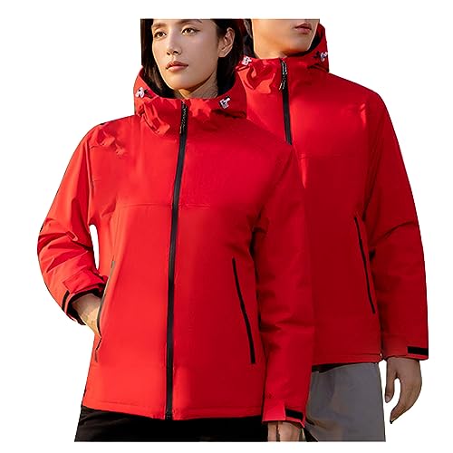 Regenjacke Damen Wasserdicht Atmungsaktiv Softshelljacke Leichte Regenmantel Winddicht Wanderjacke Übergangsjacke Frühlings Herbst Outdoorjacke Damenjacken Jacke zum Wandern Reisen Treking Fahrrad von TRIGLICOLEUM