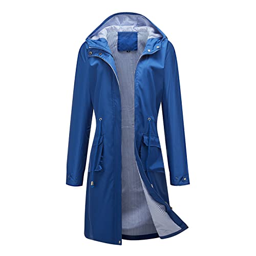 TRIGLICOLEUM Sale angebote Dünne Regenjacke Damen Wasserdicht Atmungsaktiv Softshelljacke Leichte Übergangsjacke Fahrradjacke Jacke mit Kapuze Gefüttert Regenjacken Outdoorjacke Regenmantel von TRIGLICOLEUM