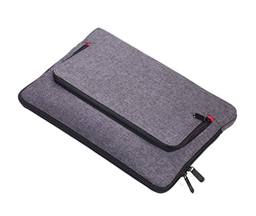 TROIKA MON CARRY – IPC70/GY – Portfoliotasche mit Reißverschluss – für iPad Pro – 1 Fach für Dokumente, Akten, Laptop, Tablet (bis zu 13'') – Elastikbandfach für Zubehör – Tragegriff – TROIKA-Original von TROIKA