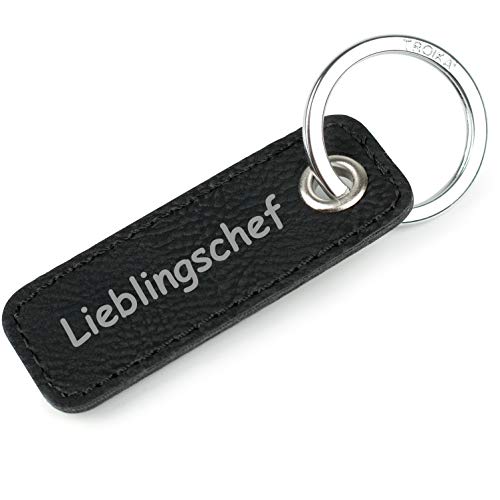 TROIKA Retrotag Lieblingschef | Schlüsselring und Anhänger im Retro Style | hochwertiger und langlebiger Schlüsselanhänger | inkl Original Keyring | in Geschenkverpackung von TROIKA