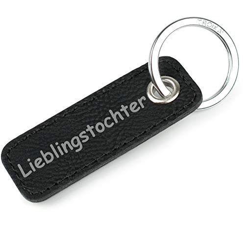 TROIKA Retrotag Lieblingstochter | Schlüsselring und Anhänger im Retro Style | hochwertiger und langlebiger Schlüsselanhänger | inkl Original Keyring | in Geschenkverpackung von TROIKA