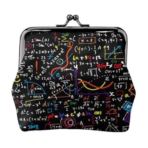 Mathematische Formel, Leder-Geldbörsen, Geldbörsen, Leder-Wechseltasche mit Kussverschluss-Schnalle von TRUIGYN