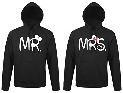 TRVPPY Partner Couple Mr. & Mrs. Mister & Misses Hoodie - Herren Pullover Schwarz 3XL von TRVPPY