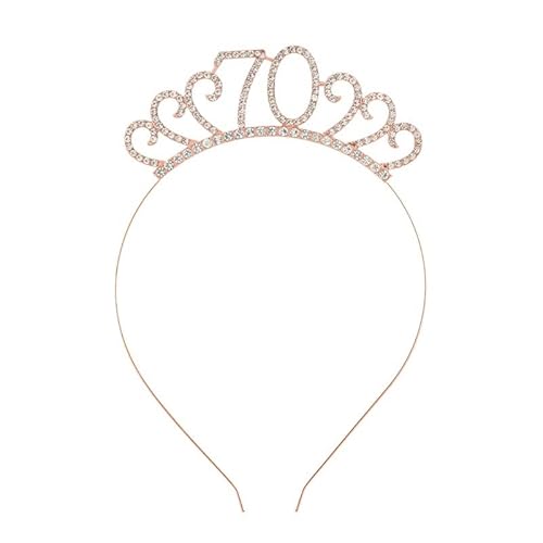 3-teiliges Kronen-Haarband-Kopfstück, Prinzessin-Kronen-Stirnband for Frauen, Mädchen, Bräute, Hochzeit, Abschlussball, Geburtstagsfeier (Color : Age 70-Style 2_3Pcs) von TRgqify-KM