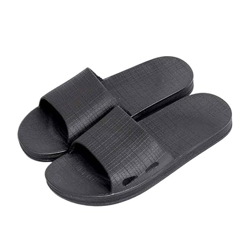 TRgqify-KM Non-slip Bathroom Slippers,Soft Slippers,Indoor And Outdoor Platform Pool Slippers Shower Slippers (Color : Black, Size : 36/37) von TRgqify-KM