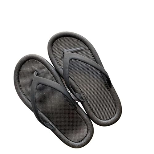 TRgqify-KM Non-slip Bathroom Slippers,Soft Slippers,Indoor And Outdoor Platform Pool Slippers Shower Slippers (Color : Black, Size : 36-37) von TRgqify-KM