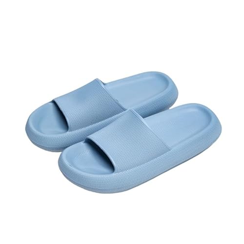 TRgqify-KM Non-slip Bathroom Slippers,Soft Slippers,Indoor And Outdoor Platform Pool Slippers Shower Slippers (Color : Blue gray, Size : 37 38) von TRgqify-KM