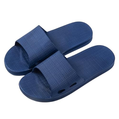 TRgqify-KM Non-slip Bathroom Slippers,Soft Slippers,Indoor And Outdoor Platform Pool Slippers Shower Slippers (Color : Dark Blue, Size : 38/39) von TRgqify-KM