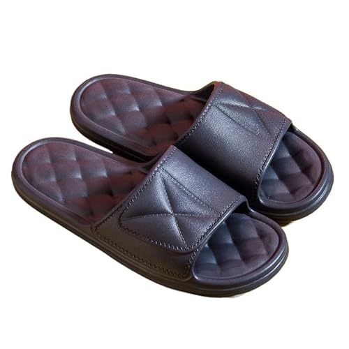 TRgqify-KM Non-slip Bathroom Slippers,Soft Slippers,Indoor And Outdoor Platform Pool Slippers Shower Slippers (Color : Dark Grey, Size : 36 37) von TRgqify-KM